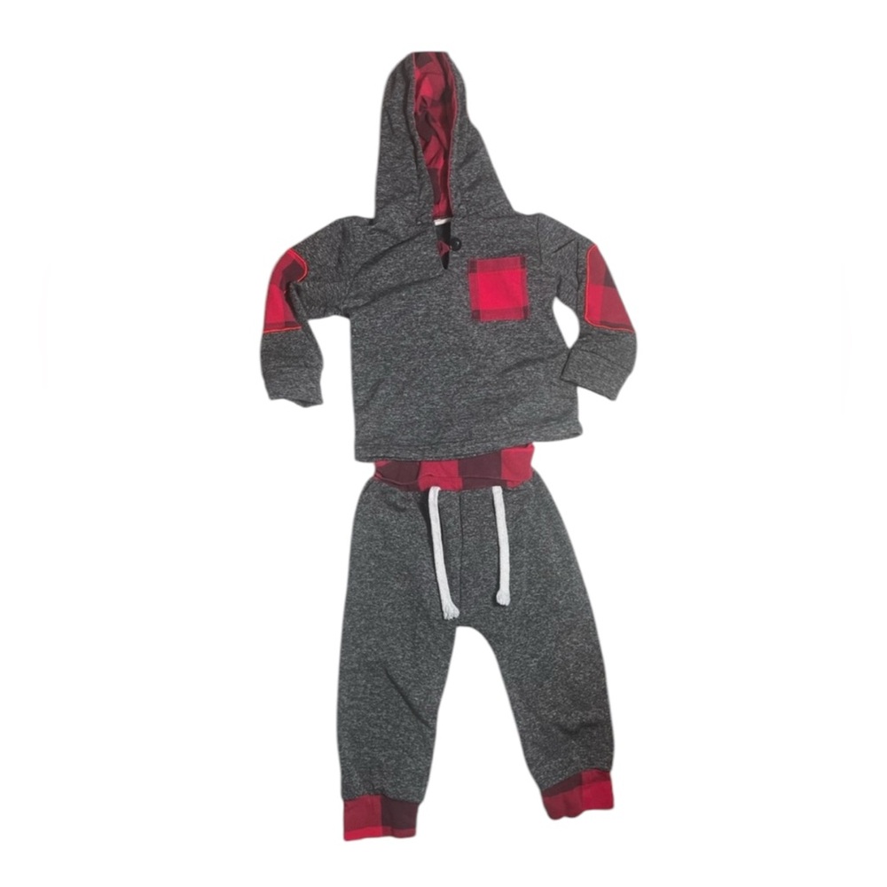 9-12 month baby hooded long sleeve top‎ and jogger set